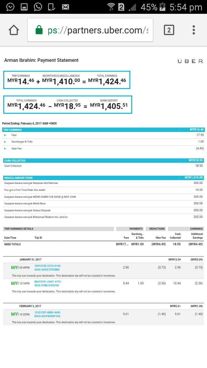 download uber statement pdf