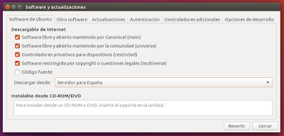 Software y actualizaciones Software de Ubuntu