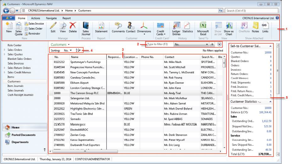 About Computer Navision User Interface