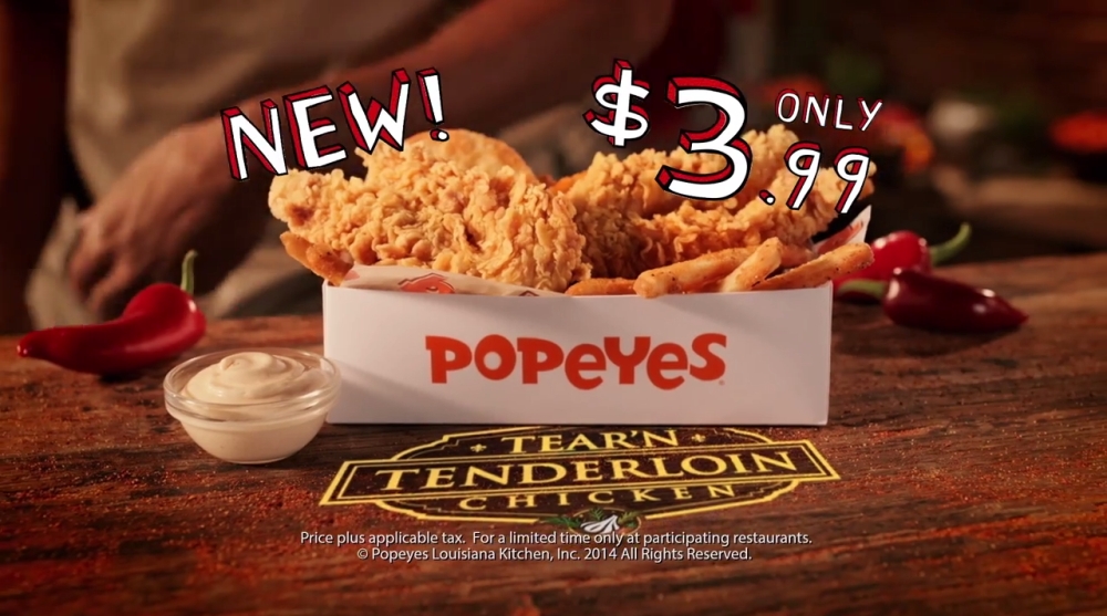 News Popeyes New Tear'n Tenderloin Chicken