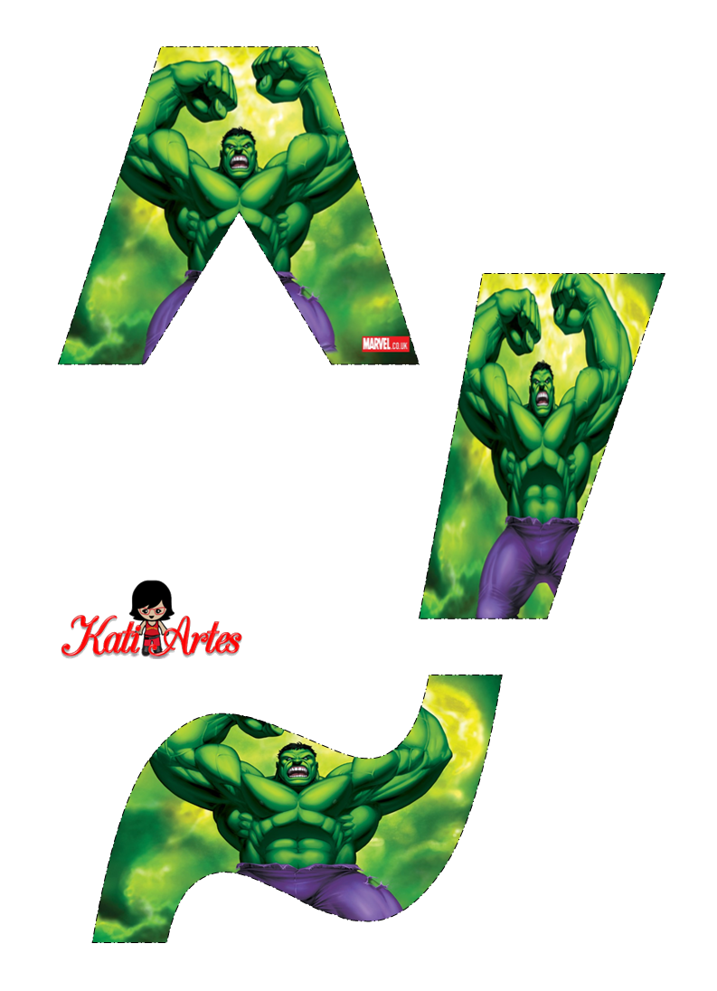 Oh my Alfabetos!: Alfabeto Gratis de Hulk. | Festa tema hulk, Festas de ...