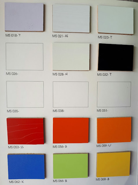 Bảng màu melamine mới nhất