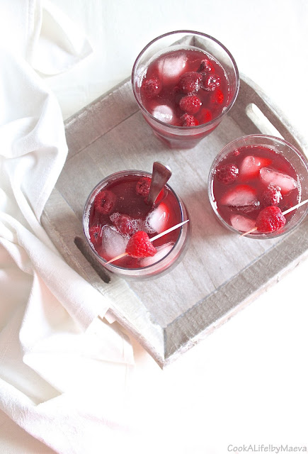 Thé glacé Earl Grey à l'hibiscus, fleur d'oranger et framboises • Cook A Life! byMaeva