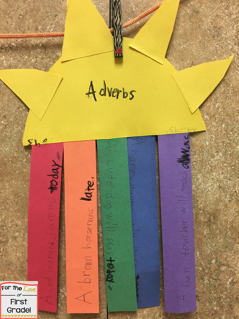 For the Love of First Grade: Adverbs, Anchor Charts and a Giveaway!