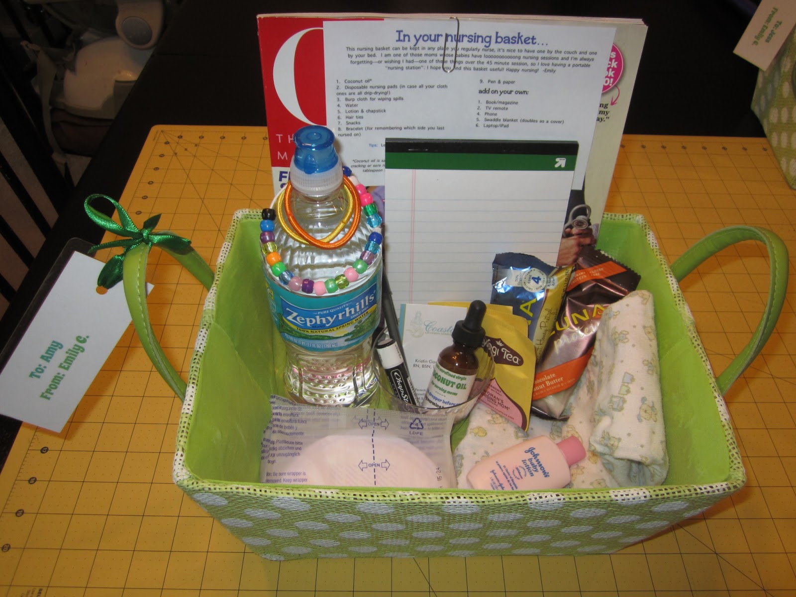 Pins of Emily... from The ZESTY Nest Nursing Baskets