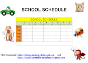 Schedule for school - printable template