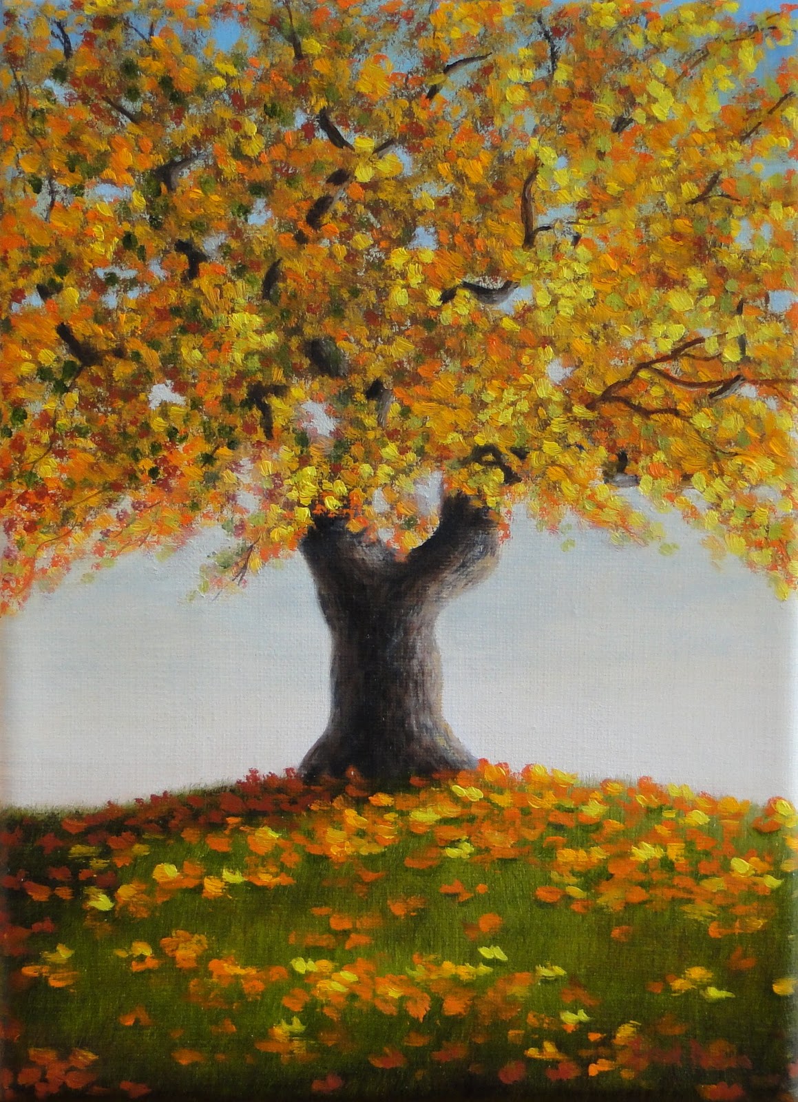осеннее дерево акрилом. осенние деревья картины. рисуем осеннее дерево. осенние деревья маслом. дерево живопись маслом.