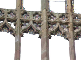Remains of stained glass