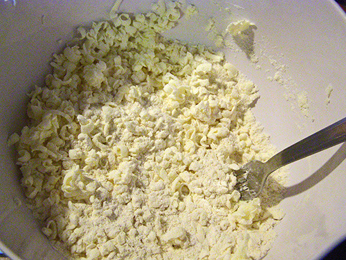 Grated Butter and Flour mixtue