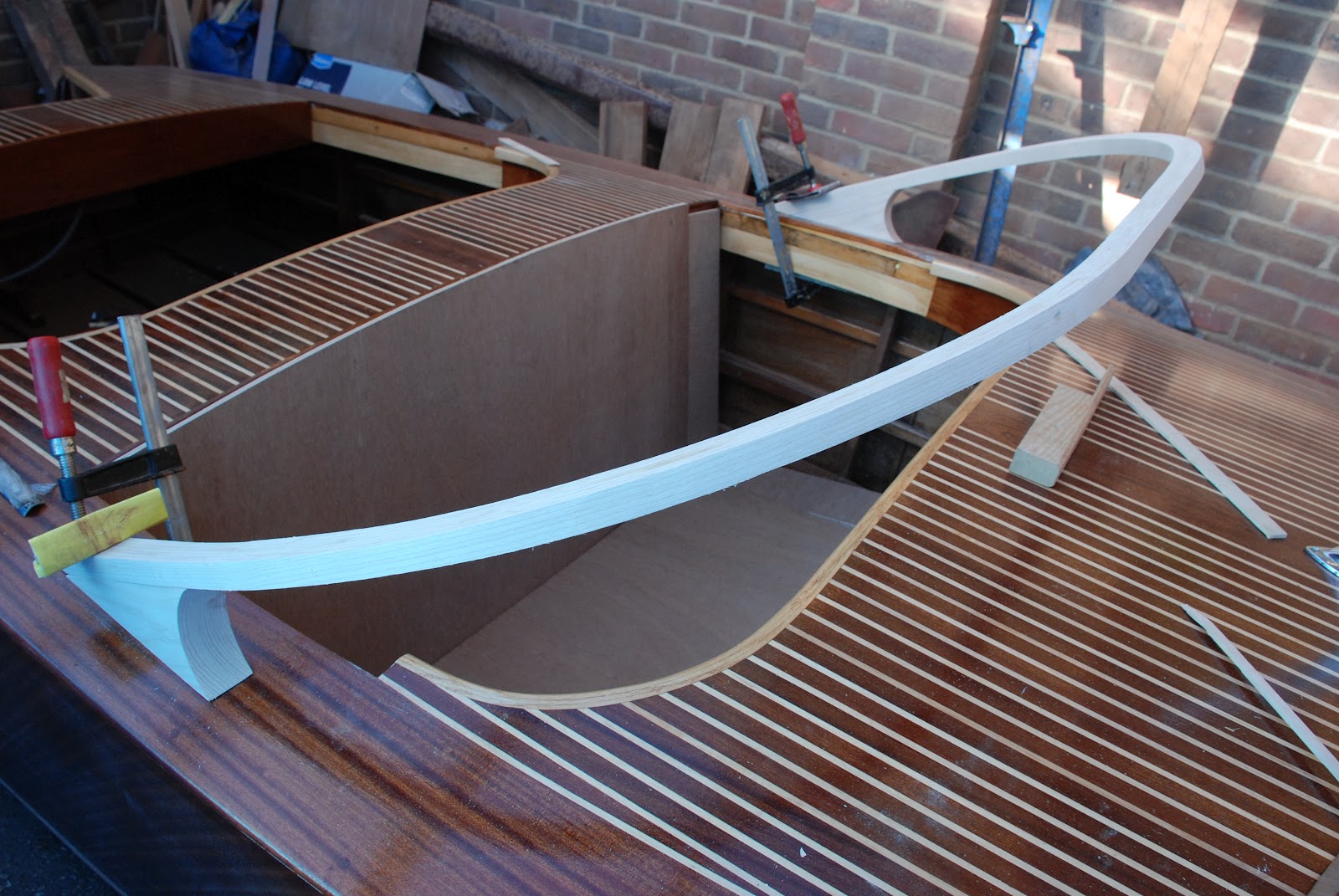 my wooden speed boat build windscreen