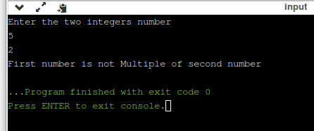 Write a C program that reads in two integers and determines and prints ...