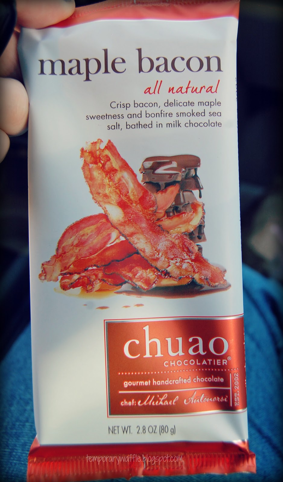 Temporary Waffle Chuao Maple Bacon Candy Bar