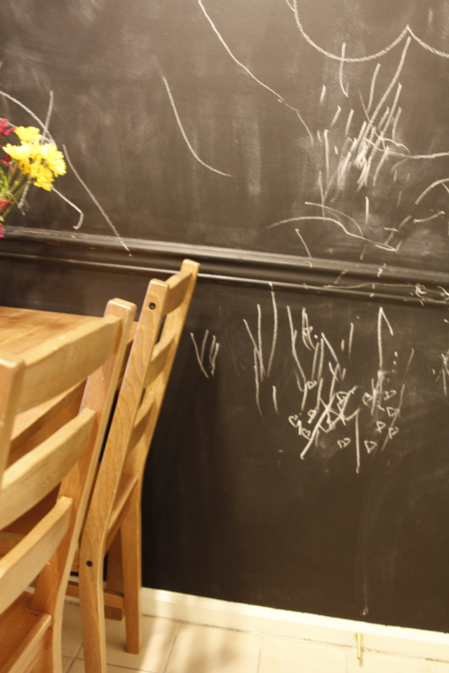 seekatesew review blog chalkboard wall prep + painting