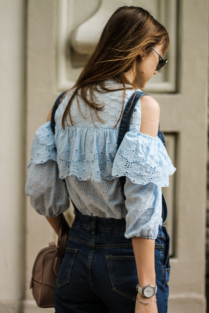 Mannequin Parade Open Shoulders and Denim