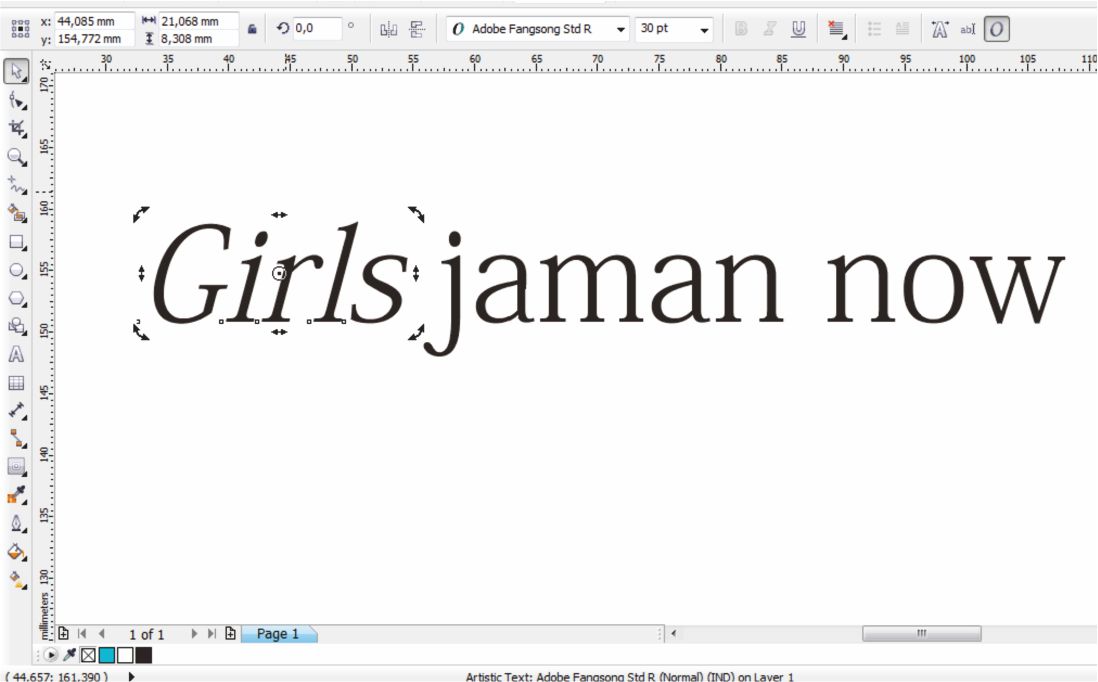Inilah Cara Modifikasi Tulisan Bold Dan Italic Di Coreldraw