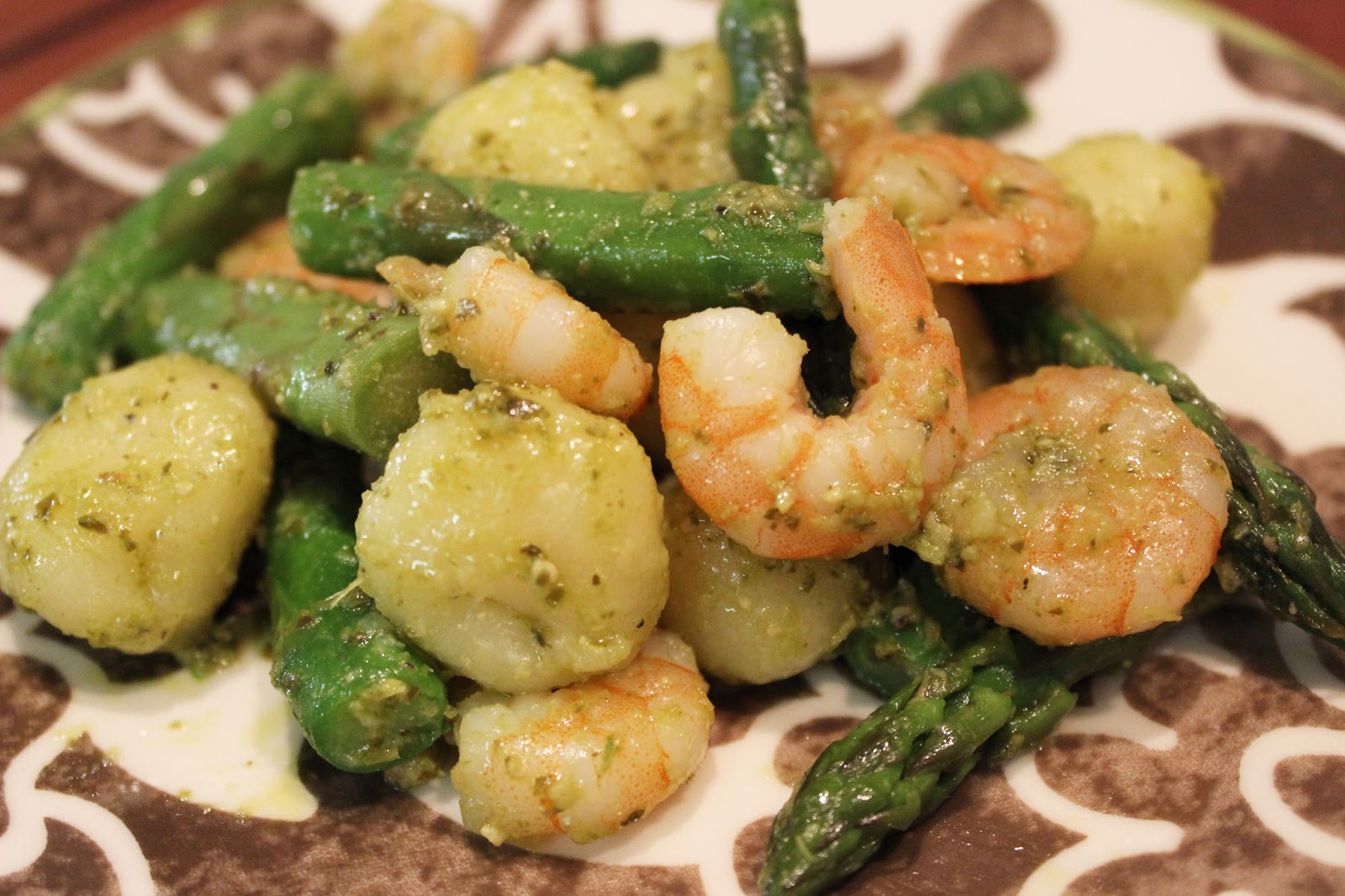 La Mia Dolce Vita in Italia Asparagus Shrimp Pesto Gnocchi