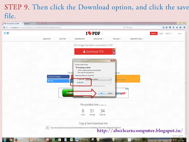 How to Convert JPG (Image) to pdf without using any software