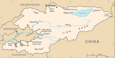 Kyrgyzstan Map Political Regional