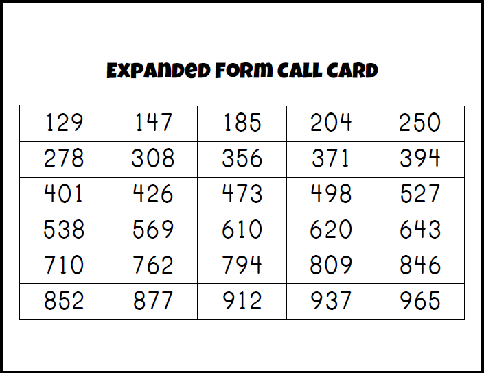 352 In Expanded Form