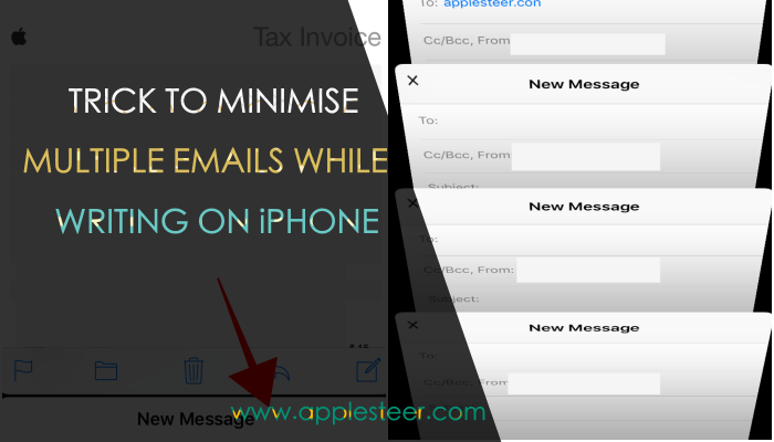 How to Minimise One or More Emails while Writing on the iPhone