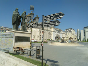 "Macedonia Square" in Skopje.