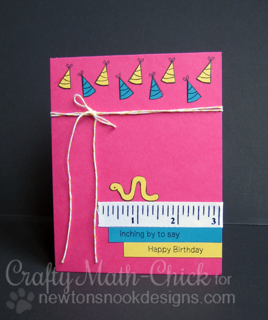 Inch Worm card by Crafty Math-Chick  | In Slow Motion Stamp set by Newton's Nook Designs
