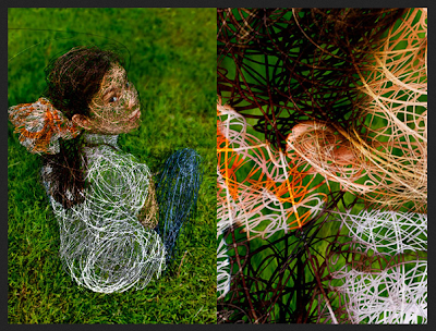 3D Digital Art With colourful Wire