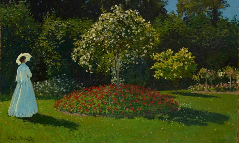 Claude Monet, Lady in the Garden, 1867. Exposición Painting the Modern Garden: Monet to Matisse