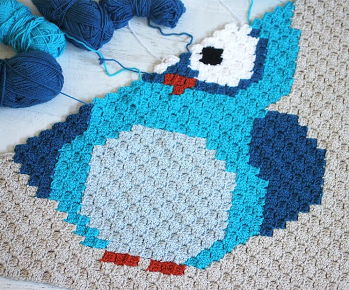 Owl Blanket Crochet Pattern.