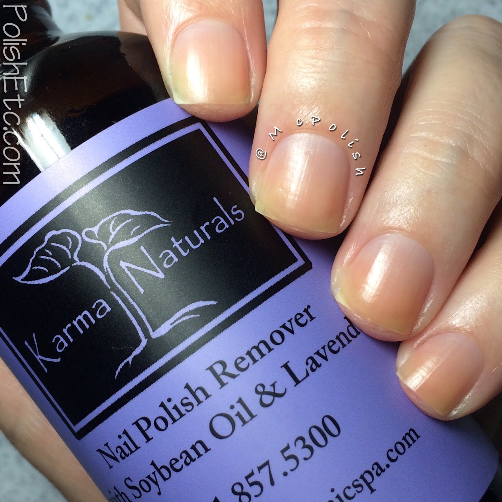 Karma Naturals Organic Soybean Oil Nail Polish Remover Polish Etc.