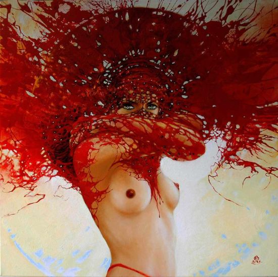 karol bak pinturas mulheres sensuais seminuas surreais sexy eróticas coloridas