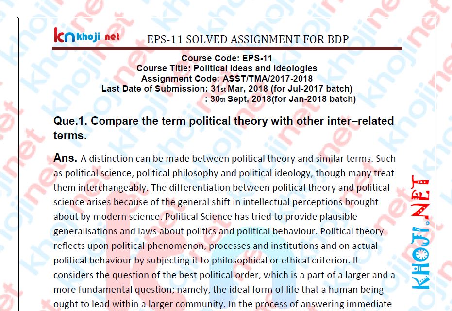 Ignou assignment answers bdp