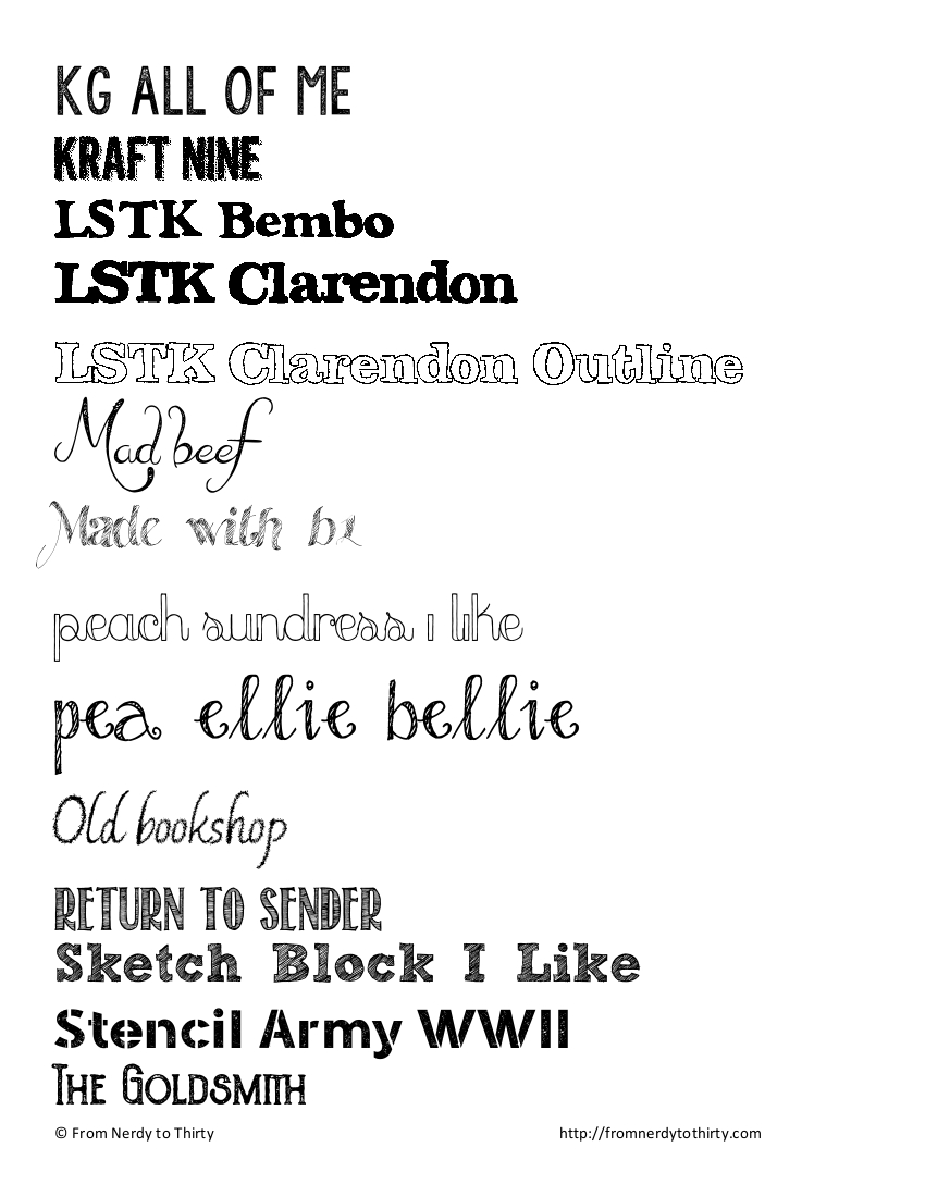From Nerdy to Thirty A Font Nerd's Favorite Fonts