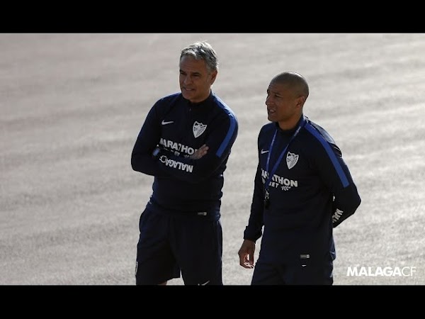 Málaga, entrenamiento y presentación de puerta 9 Pedro Bazán