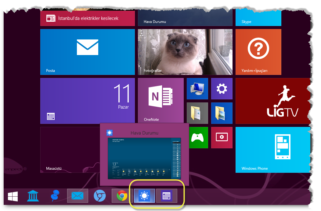 Windows 8.1 Güncelleme 1 Windows Mağazası uygulamalarının Görev
