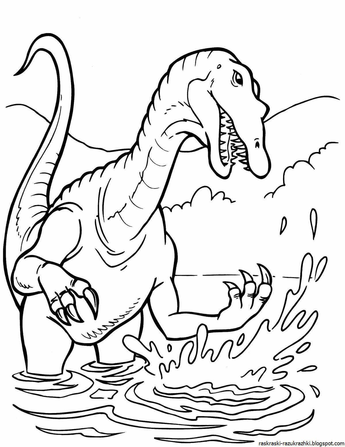 Раскраска Динозавры Для Детей 6 Лет