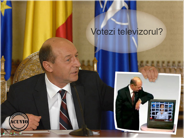 Comunicat DNA –  Traian Băsescu funny – Votezi televizorul