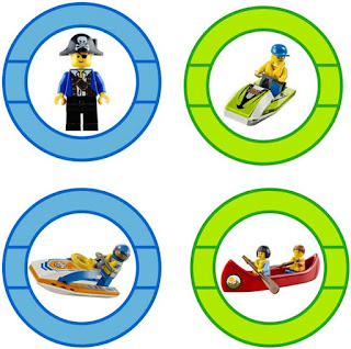 Lego cupcake toppers