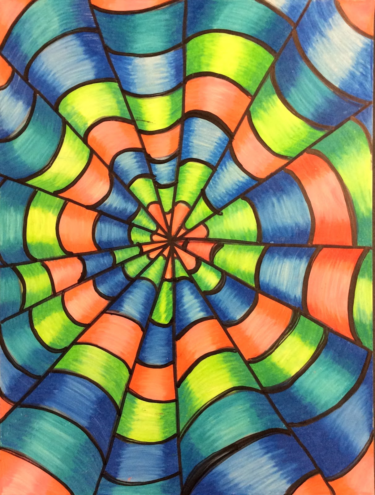 That Little Art Teacher Op Art And Colored Pencil Tutorial Art 1