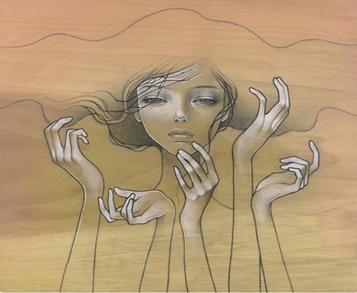 Rettelse Somatisk celle Bevægelig Audrey Kawasaki, 1982 ~ The women on wood | Tutt'Art@ | Pittura • Scultura  • Poesia • Musica