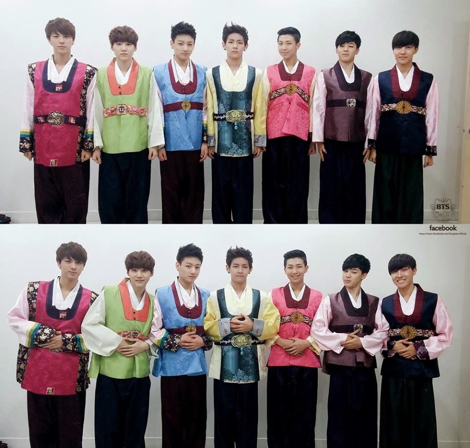 [OFFICIAL] 140130 FACEBOOK UPDATE - BTS New Year's Greetings in Hanbok