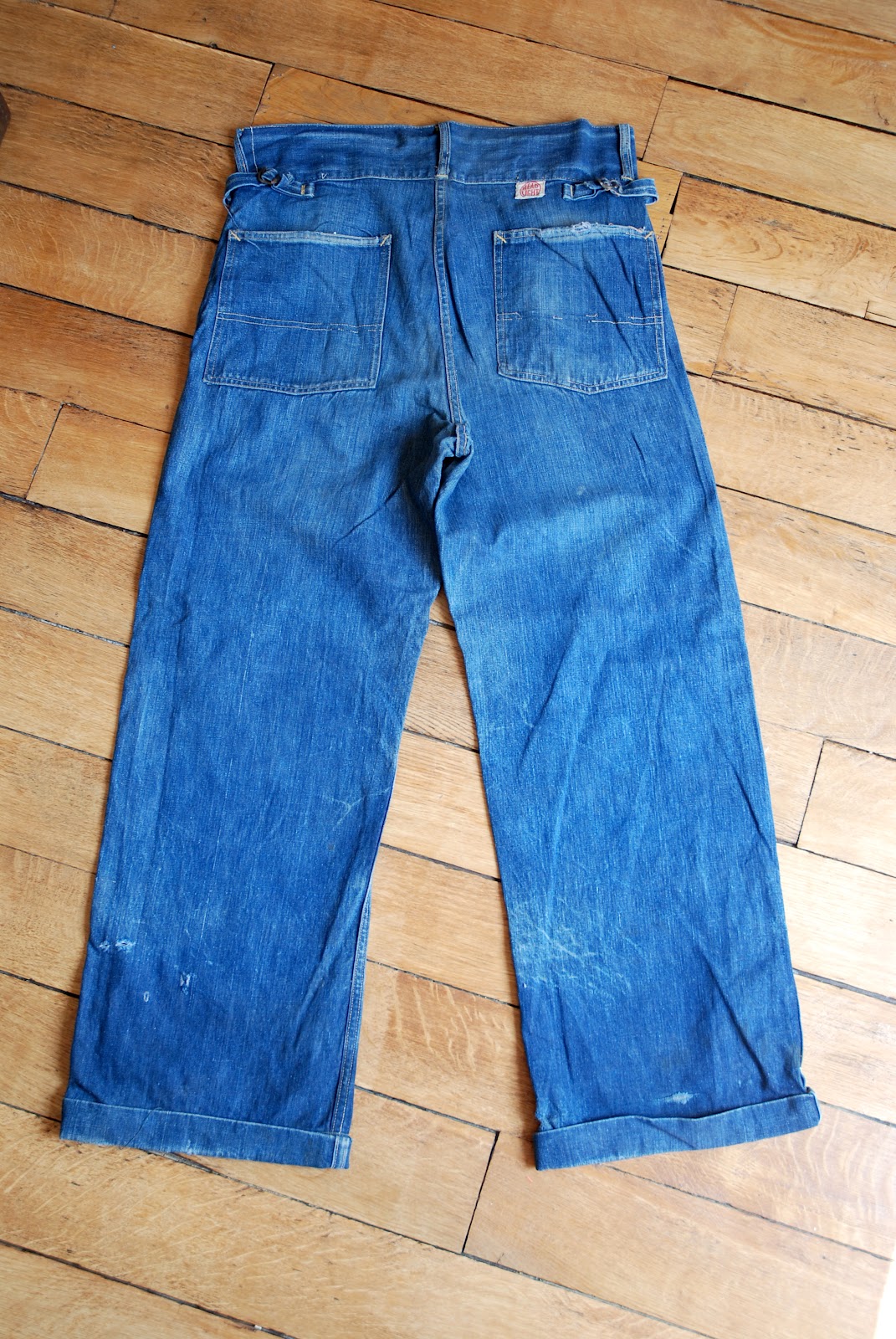 The Vintage Catalogue Rare 1940 HEADLIGHT Denim Jeans POCKET FLAPS