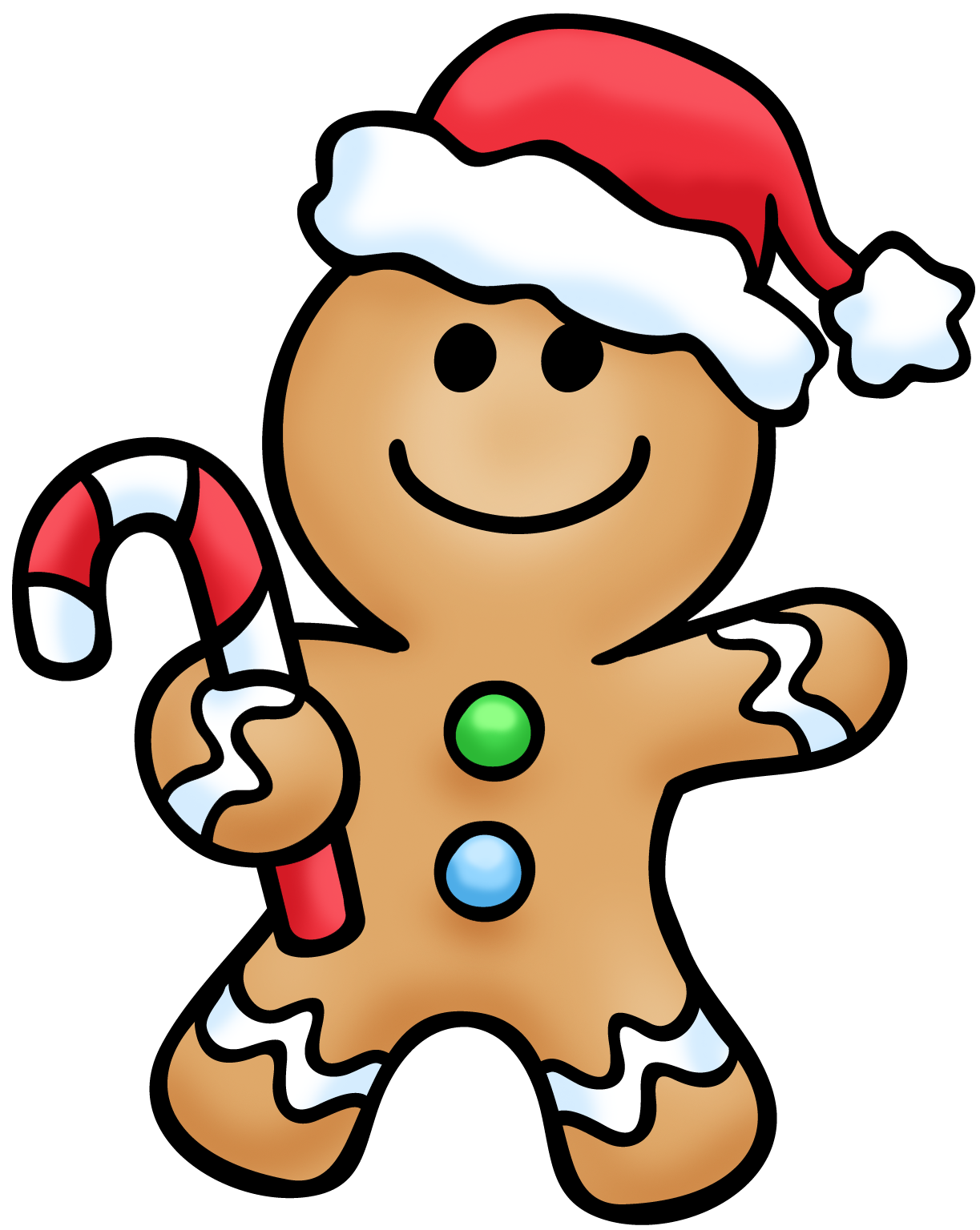 christmas gingerbread man clipart - photo #8