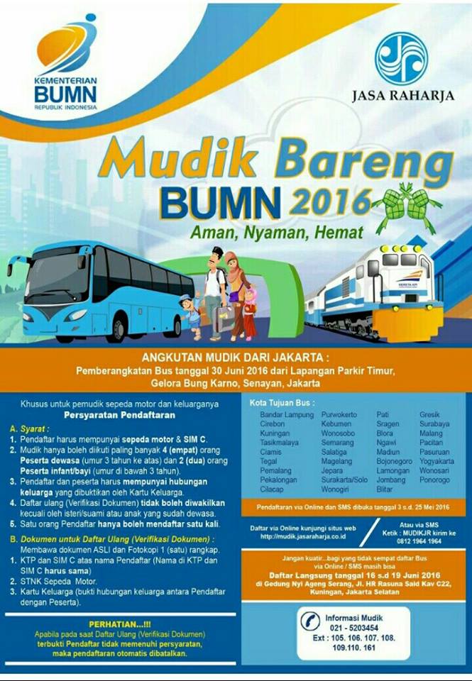 Pelaksanaan Mudik Gratis Bersama Jasa Raharja 2019 Harga Tiket Kereta Api