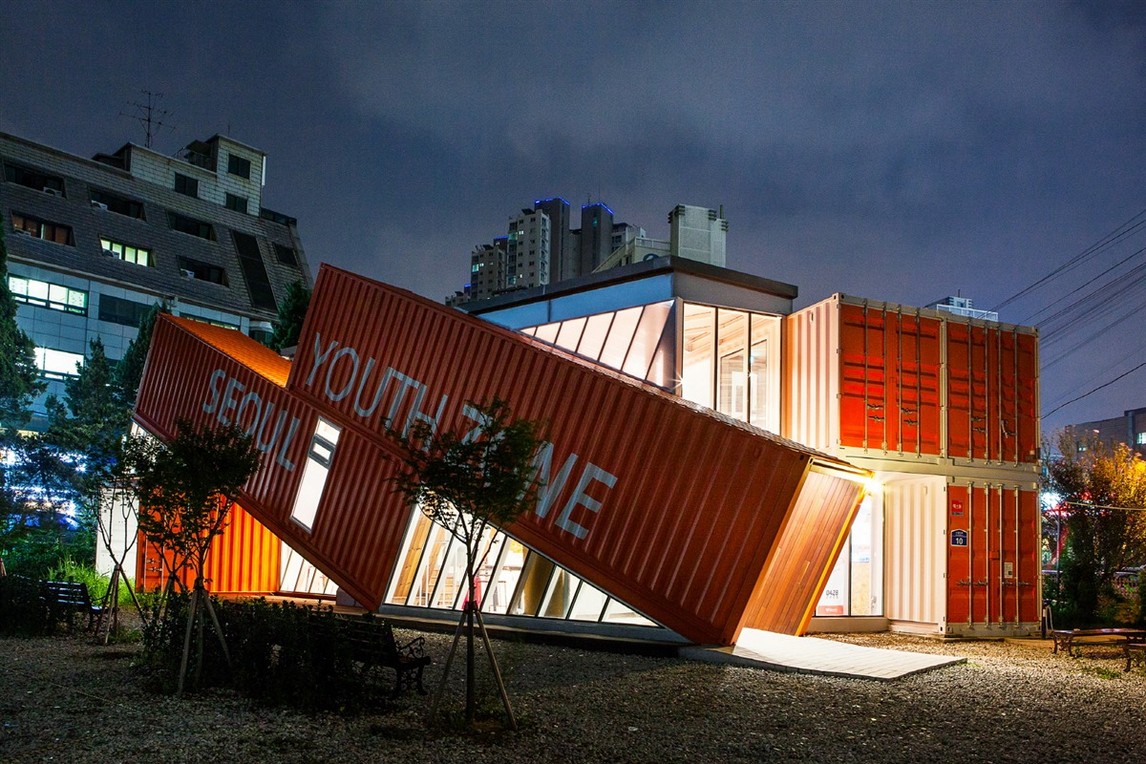 Shipping Container Homes & Buildings Seoul Youth Zone Shipping