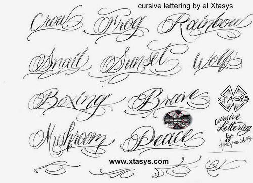 Fancy Handwriting Tattoos