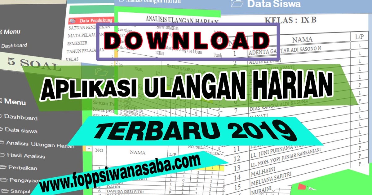 Aplikasi Ulangan Harian Terbaru 2019 Foppsi Wanasaba