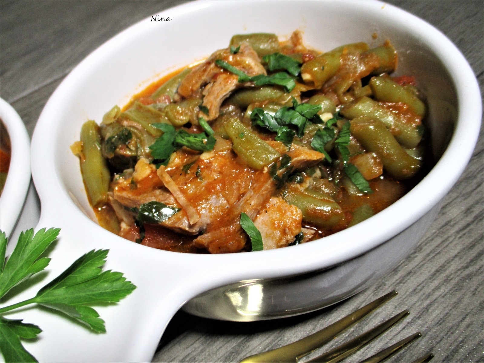NINA'S RECIPES..... PORK AND GREEN BEAN STEW