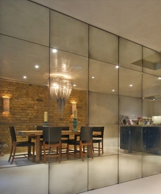 Mirrored Decorative Walls Custom Glass Shelf