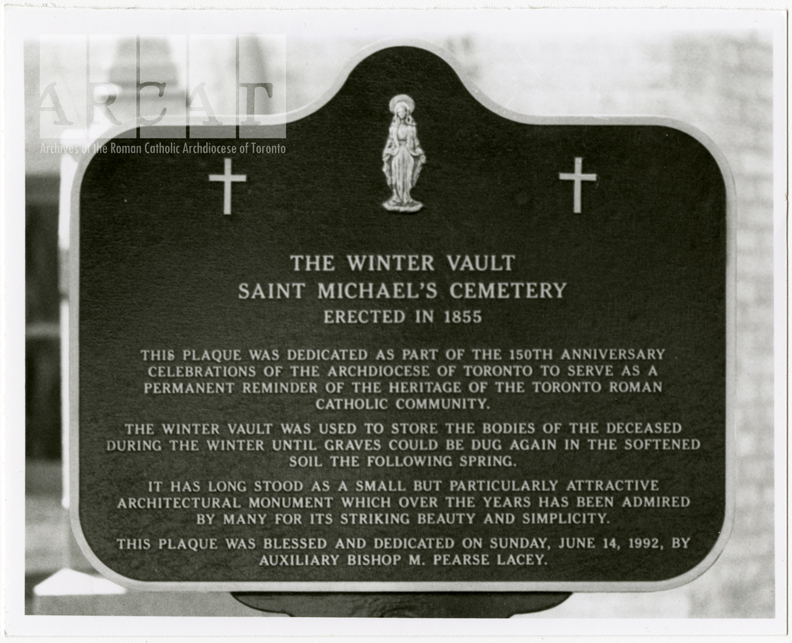 The Archivist's Pencil The Winter Vault at St. Michael's Cemetery